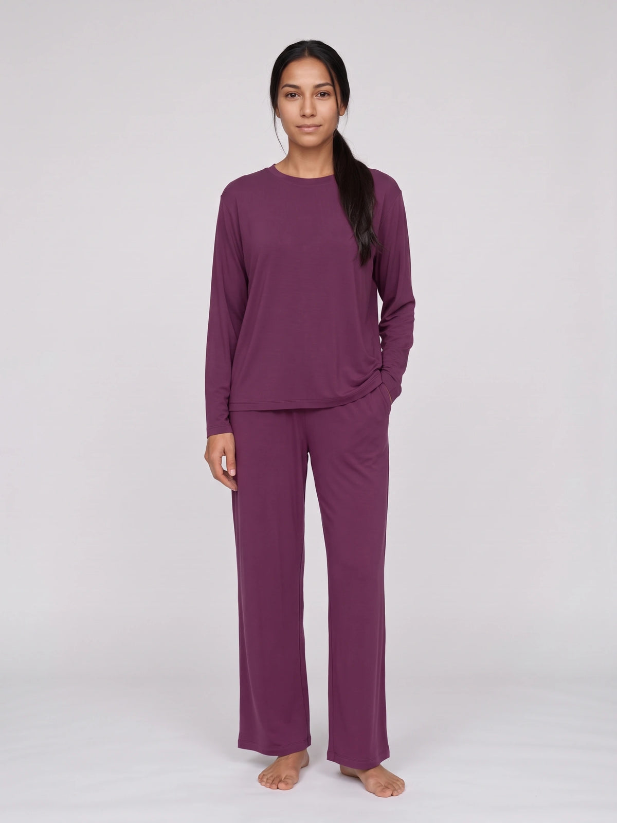 Floorence Pyjama Set Mauve Wine