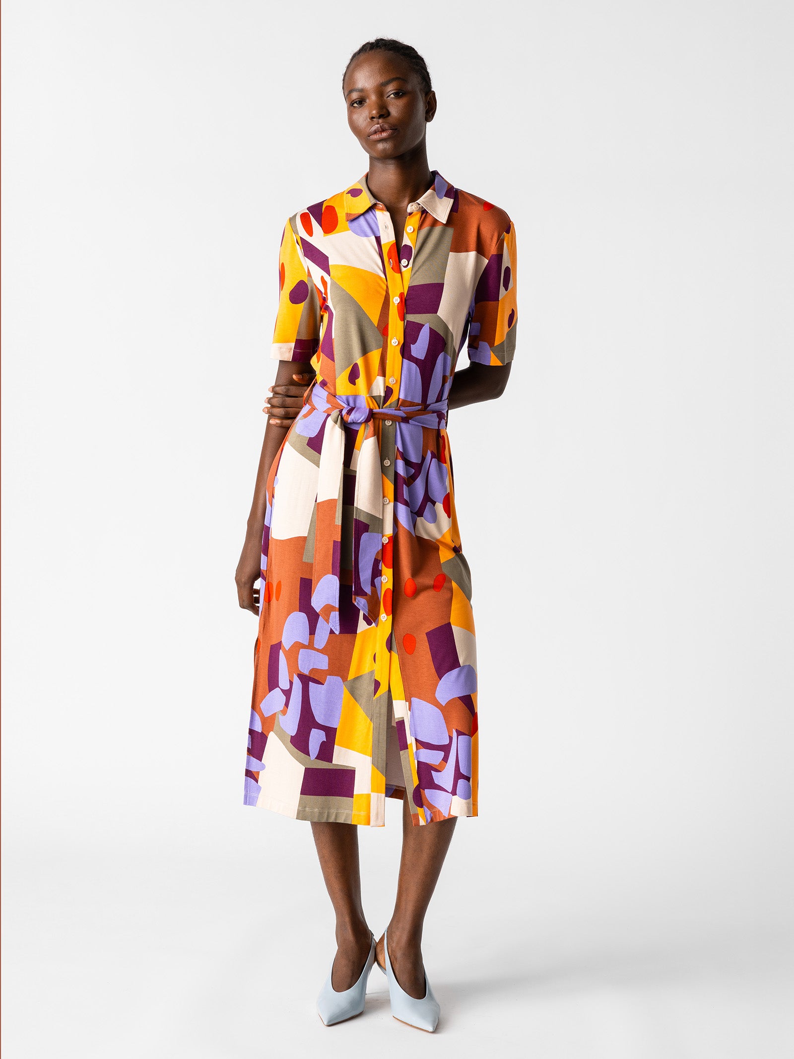 Renee Dress in Cubist Print