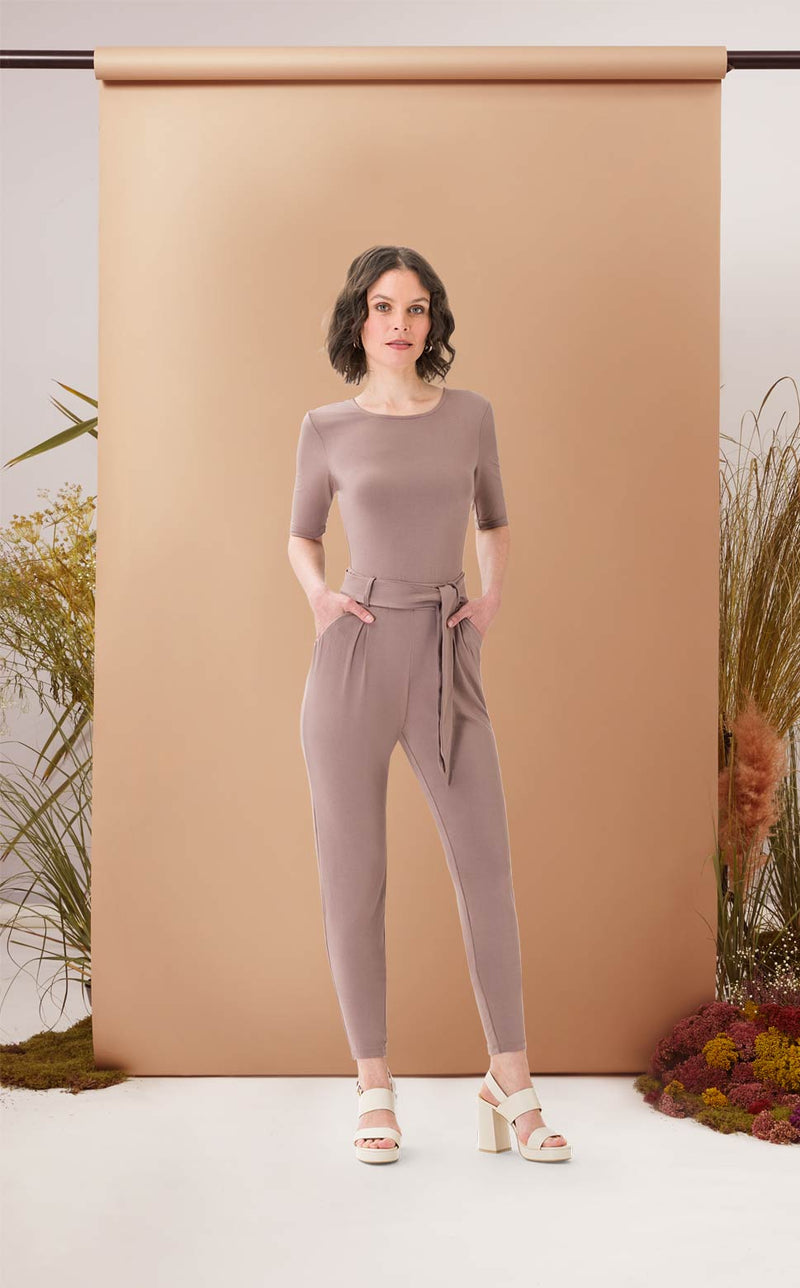 Layla Jumpsuit in Dark Taupe