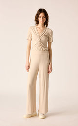 Michelle Rib Pants in Sand