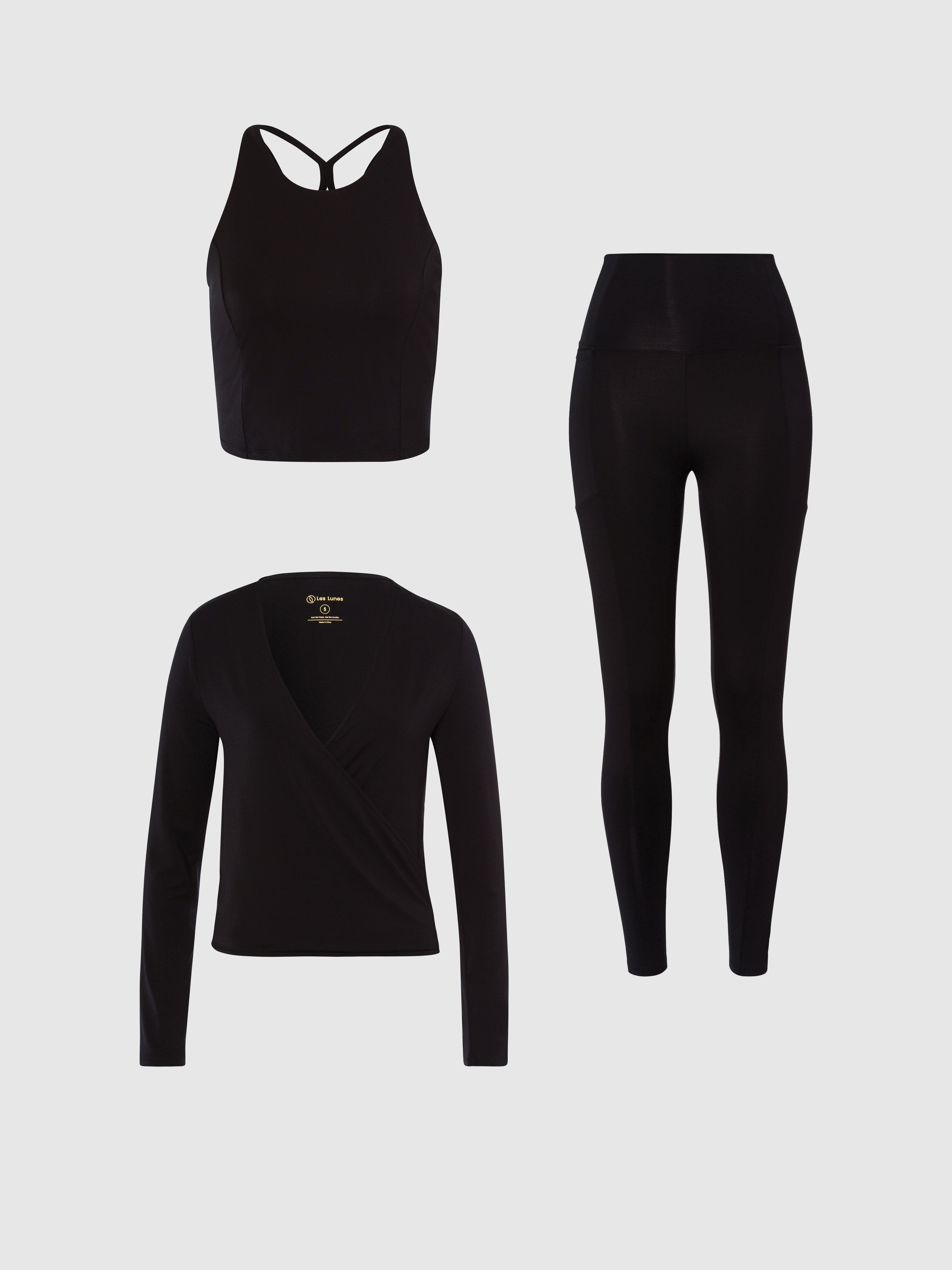 Set aus Luna Active Bra & Wrap Longsleeve & Leggings